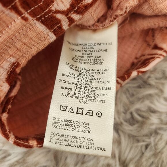 Free People Women's Shea Top in Apricot Combo Size Large NWT - Picture 7 of 9